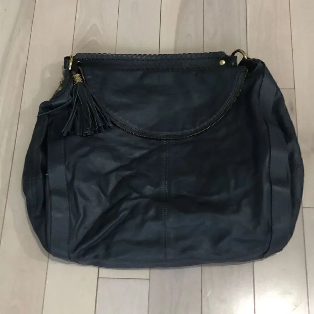 Onna Ehrlich Women's Leather Satchel Shoulder Bag Black